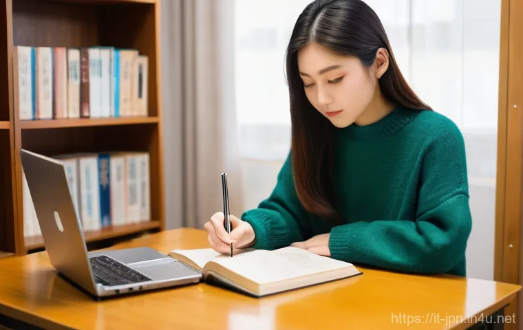 JLPT와 비즈니스 일본어 차이점 - Focused Japanese Language Study**
    "A bright, naturally lit image of a young adult, approximately...