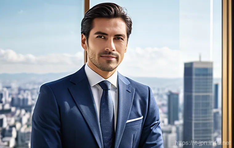 JLPT와 일본어 비즈니스 협상 사례 - **Prompt:** A confident and successful Italian professional in their early thirties, with a determin...