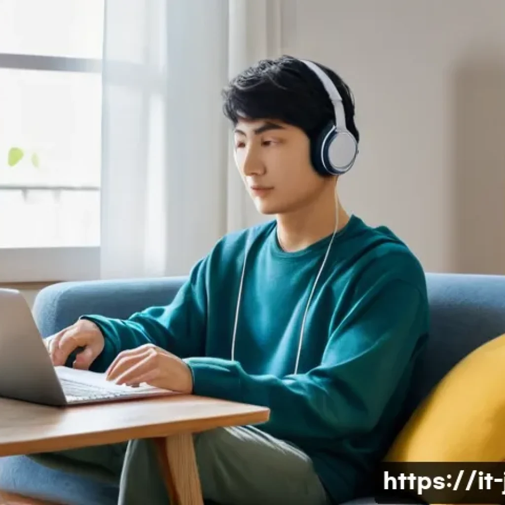JLPT 자격증 취득 후 일본어 학습 방향 - **Prompt:** A young Italian student, around 20 years old, is comfortably seated on a plush armchair ...