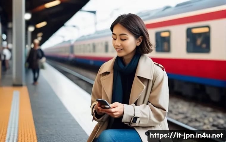 JLPT 필수 단어 암기 어플 추천 - **Prompt:** A young Italian woman in her early 20s, with short, stylish hair, is sitting on a bench ...