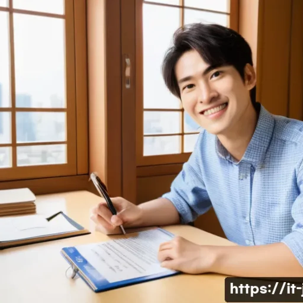 JLPT와 일본 내 고용 시장 분석 - **Prompt: Focused JLPT Study and Achievement**
    A determined young adult, approximately 20-25 yea...