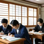 Home 19 JLPT 자격증과 일본 사회학 연계 연구 - A detailed classroom scene in Italy where adult students of diverse backgrounds are attentively stud...