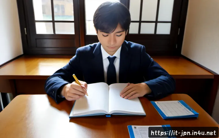 JLPT와 일본어 능력 평가의 실질적 차이 - Photorealistic Italian university student at a clean desk in a bright Milan apartment, thoughtfully ...